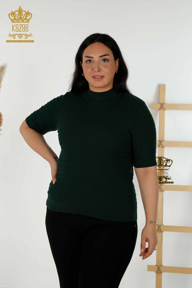 Großhandel für Damen-Strickpullover – Stehkragen – Nefti – 30338 | KAZEE - 1