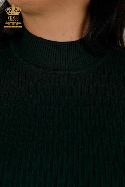 Großhandel für Damen-Strickpullover – Stehkragen – Nefti – 30338 | KAZEE - 3