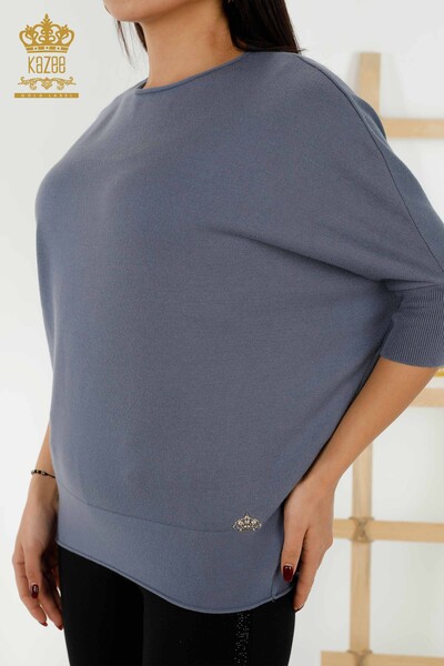 Großhandel Damen Strickpullover - Basic - Light Indigo - 30241 | KAZEE - 2