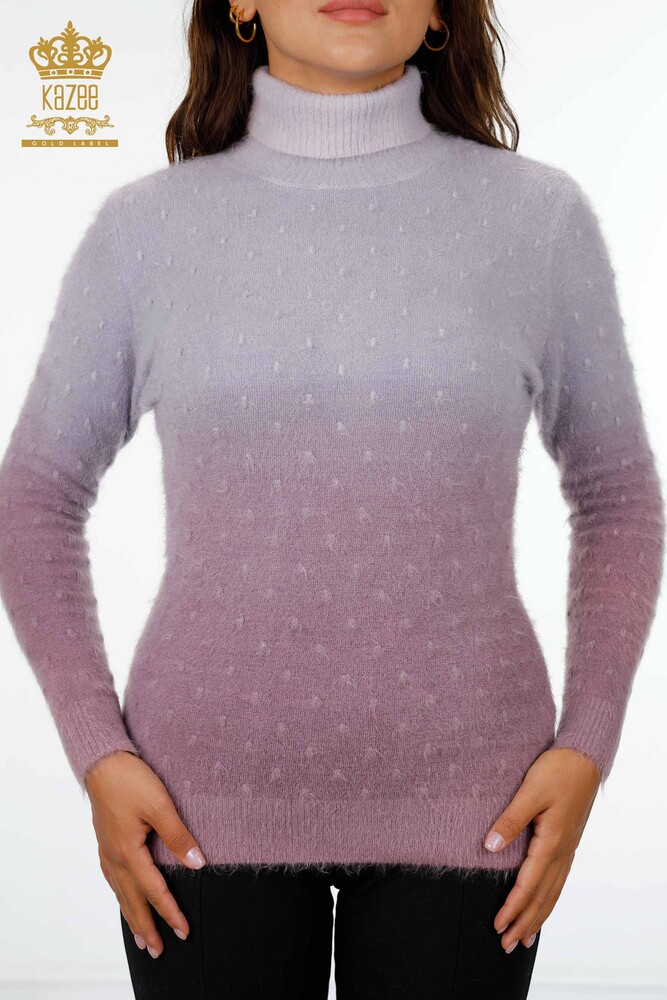 Großhandel Damen-Strickpullover Polka Dot Detaillierter Farbübergang - 18796 | KAZEE - 2