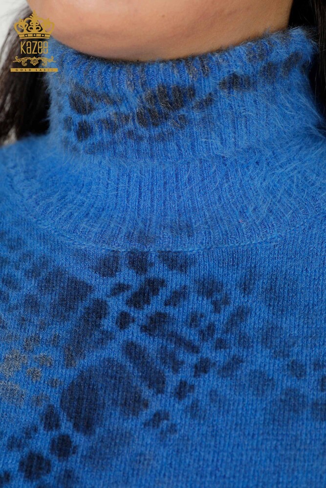 Großhandel Damen Pullover Angora Blau-18984 / KAZEE - 3