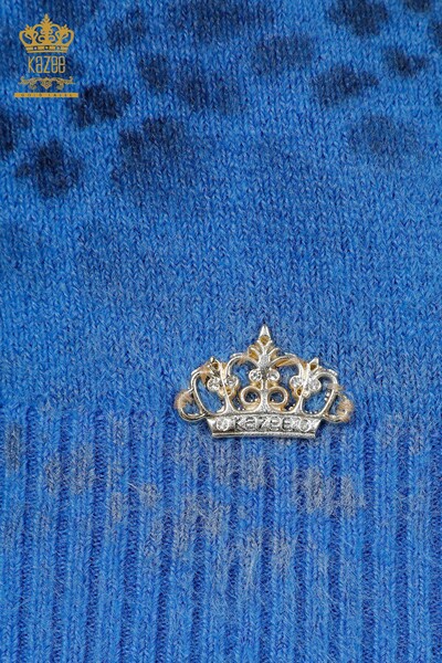 Großhandel Damen Pullover Angora Blau-18984 / KAZEE - 5