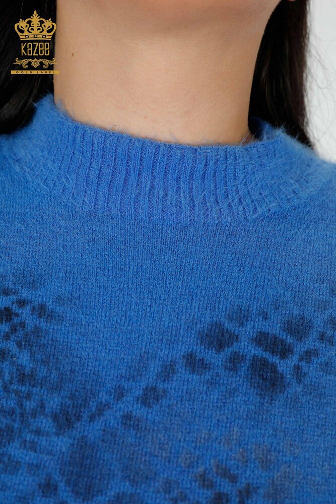 Großhandel Damen Pullover Angora Blau-18982 / KAZEE - 3