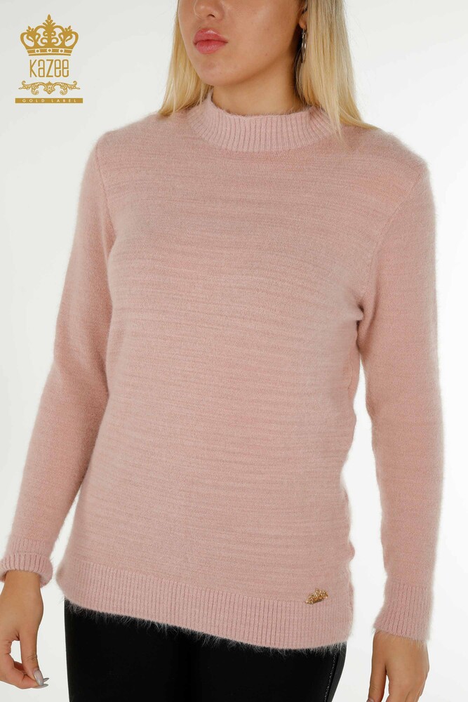 Großhandel Damen Pullover Basic Angora Pulver-18830 / KAZEE - 2