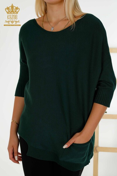 Großhandel Damen-Strickpullover Basic Pocket Nefti - 30237 | KAZEE - Thumbnail