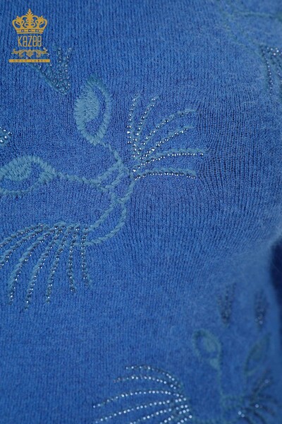 Großhandel Damen-Strickpullover mit Katzendetail und Steinstickerei – 18759 | KAZEE - 3