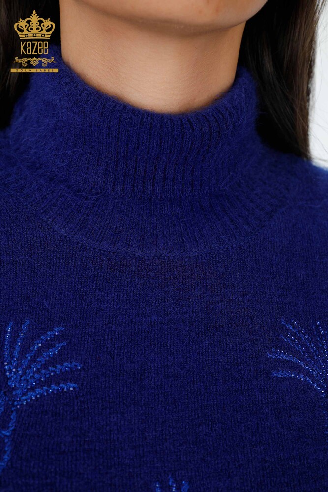 Großhandel Damen-Strickpullover mit Katzendetail und Steinstickerei – 18759 | KAZEE - 14