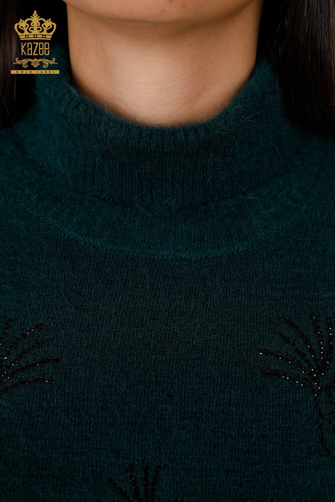 Großhandel Damen-Strickpullover mit Katzendetail und Steinstickerei – 18759 | KAZEE - 25