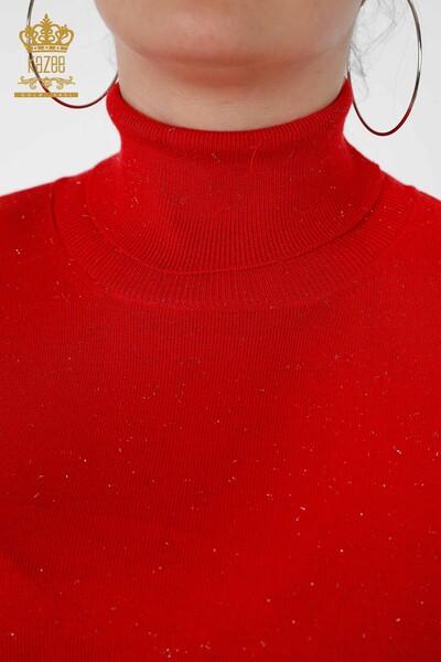 Großhandel Damen-Strickpullover Glitzer-Übergangs-Rollkragenpullover Übergröße - 15144 | KAZEE - 11