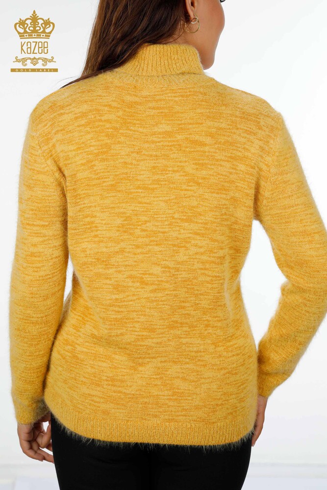 Großhandel Strickpullover für Damen Glitter Transition Viskose - Rollkragen - 19080 | KAZEE - 5