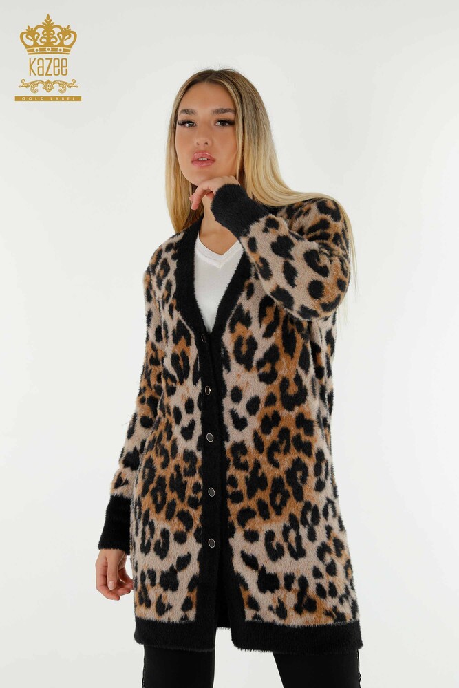 Hurtownia kardiganu damskiego Angora Leopard - 30629 | KAZEE - 1