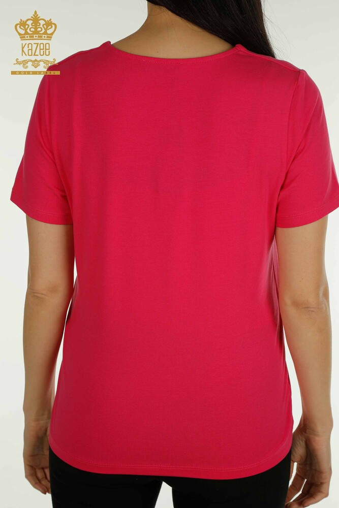 All'ingrosso Blusa da Donna - Con Logo - Fucsia - 79560 | KAZEE - 6