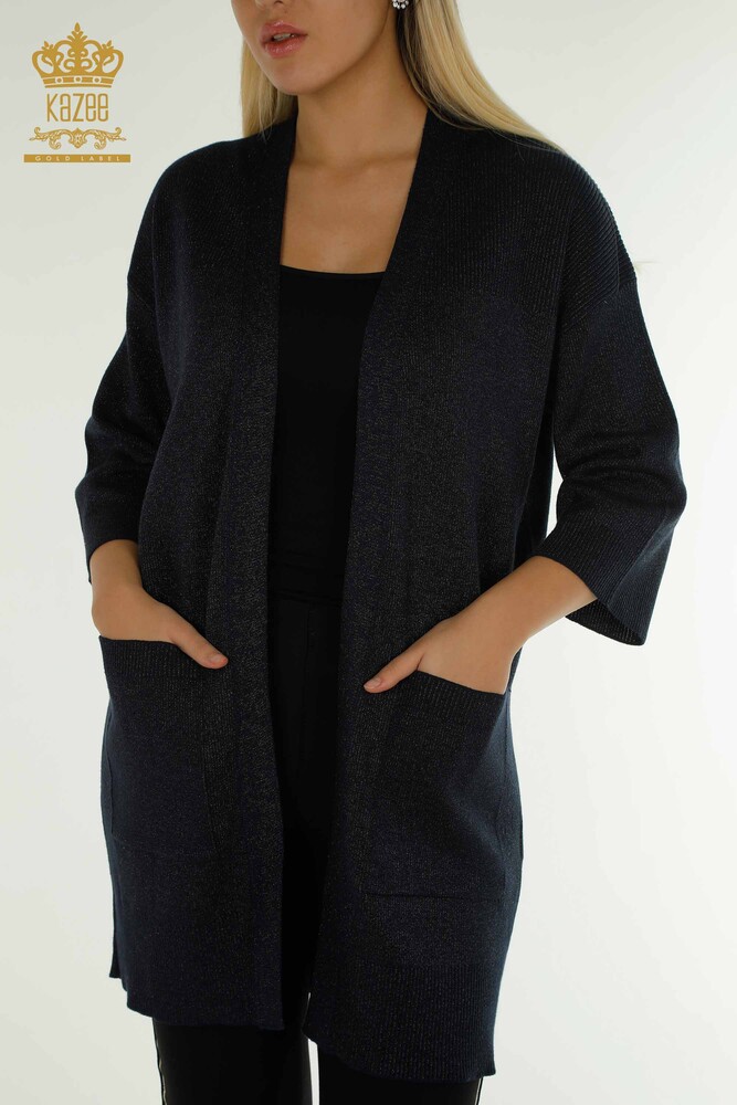 All'ingrosso Cardigan da donna - Shimmer - Blu Navy - 30135 | KAZEE - 2