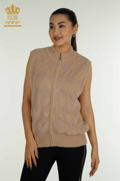 All'ingrosso Cardigan da donna - Con Cerniera - Cipria - 30211 | KAZEE 