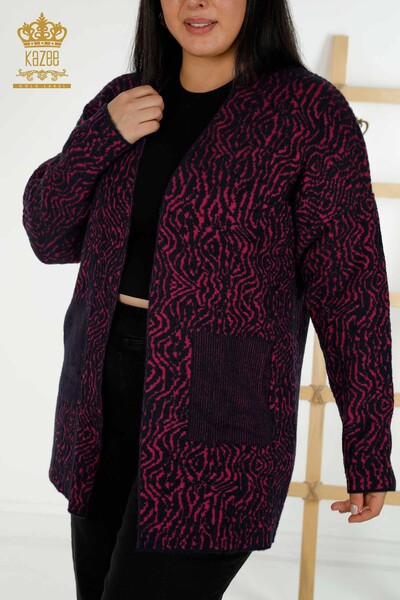 All'ingrosso Donna Cardigan - Due colori - Viola - 30121 | KAZEE - 2