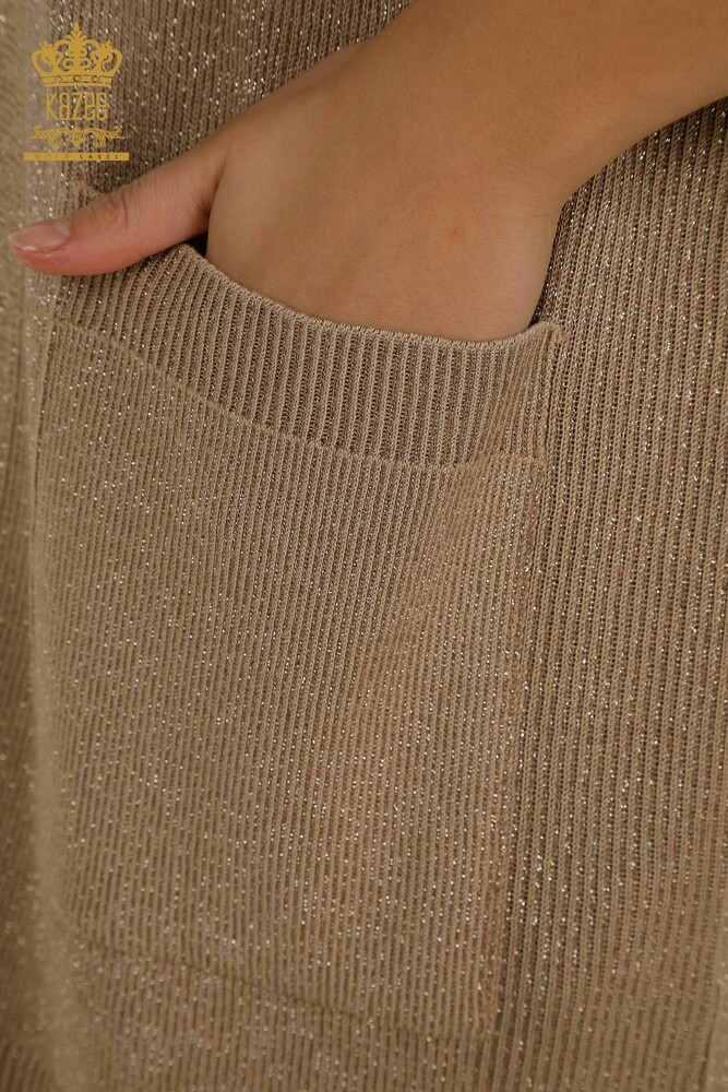 All'ingrosso Cardigan da donna - Shimmer - Beige - 30135 | KAZEE - 7