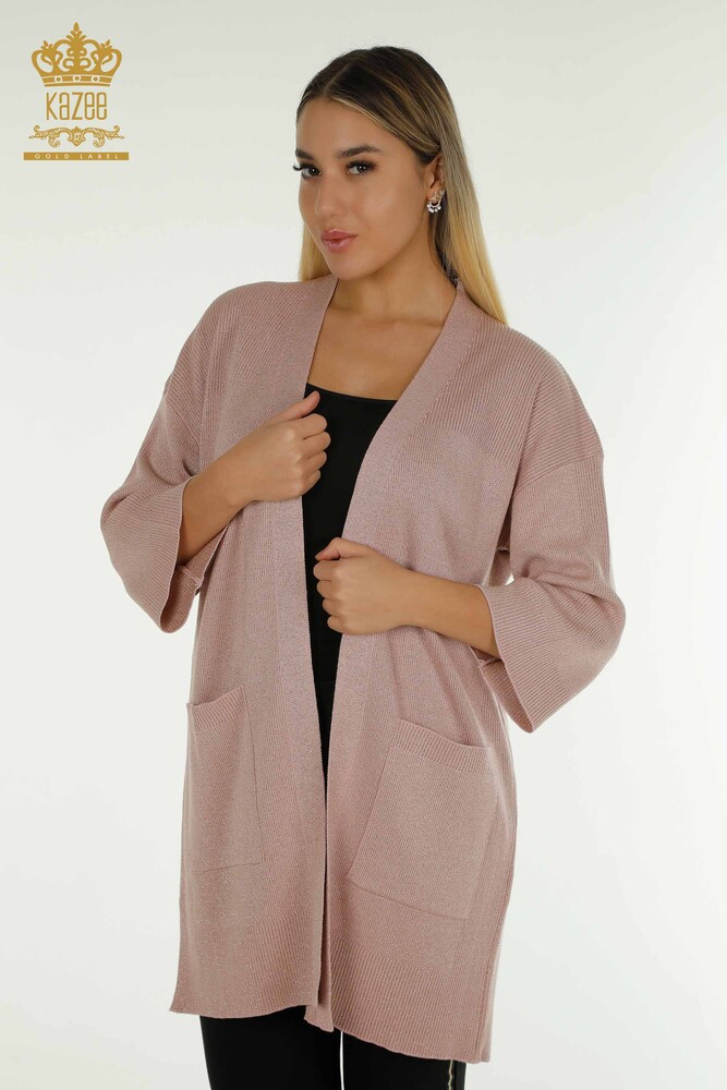 All'ingrosso Cardigan da donna - Luccicante - Cipria - 30135 | KAZEE - 1