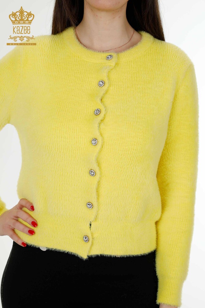 All'ingrosso Cardigan Donna Angora Giallo - 19099 | KAZEE - 2