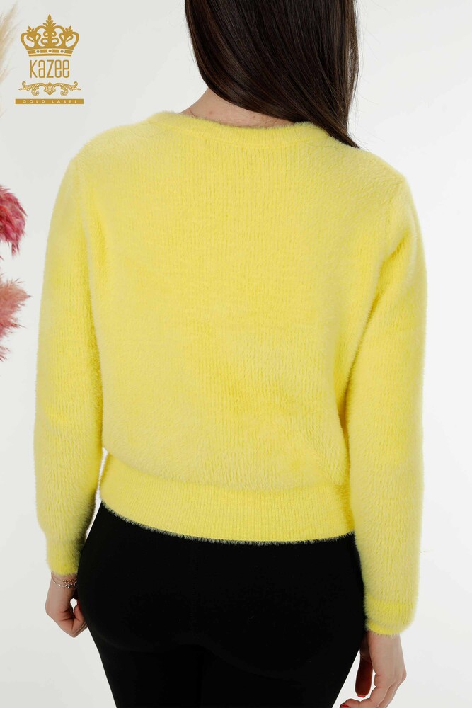 All'ingrosso Cardigan Donna Angora Giallo - 19099 | KAZEE - 7