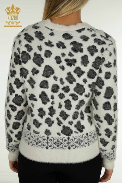 All'ingrosso Cardigan da donna - Angora - motivo leopardato - Ecru - 30666 | KAZEE - 8