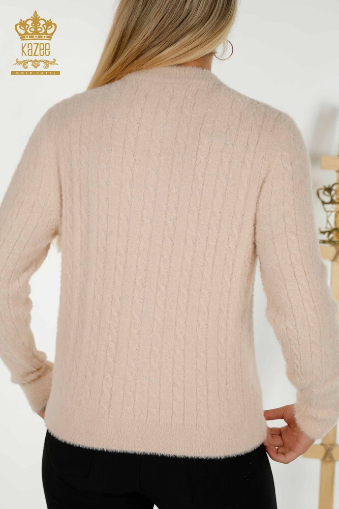 All'ingrosso Cardigan da donna - Angora - Tessuto - Beige - 30321 | KAZEE - 5