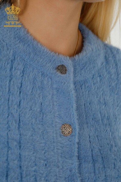 All'ingrosso Cardigan da donna - Angora - Tessuto - Blu - 30321 | KAZEE - Thumbnail