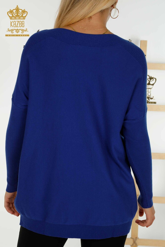 All'ingrosso Maglione maglieria da donna - Spalle dettagliate - Saks - 30192 | KAZEE - 5