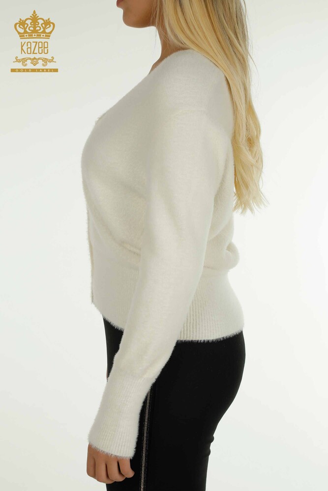 All'ingrosso Cardigan da donna - Angora - Ecru - 30447 | KAZEE - 5