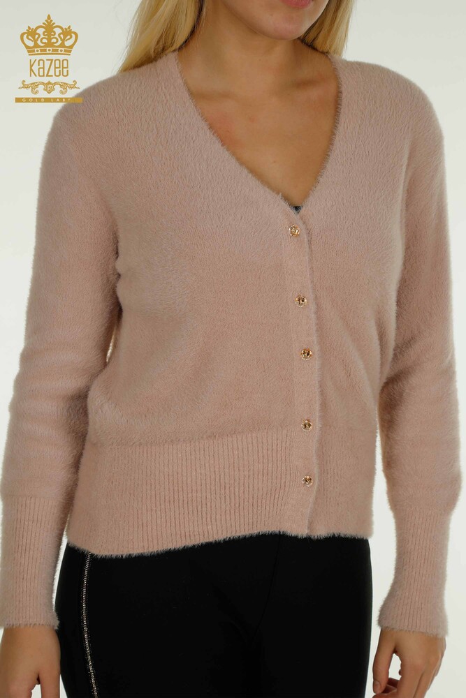 All'ingrosso Cardigan da donna d'Angora Polvere - 30447 | KAZEE - 2