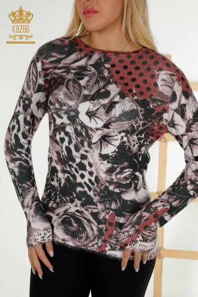 Maglieria Donna all'Ingrosso Maglione Angora Marrone - 16000 | KAZEE - 2