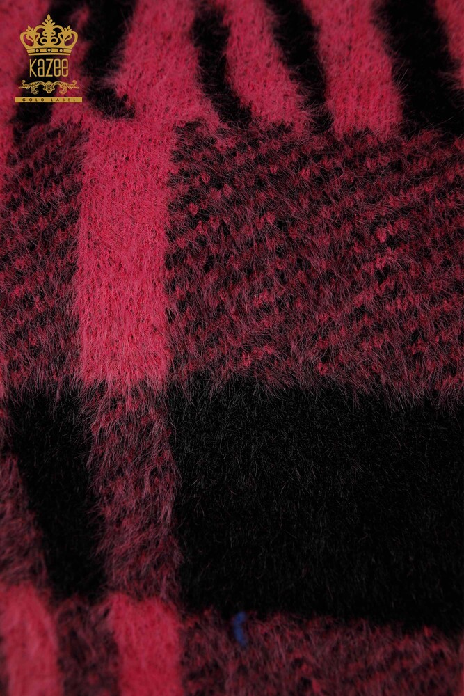 All'ingrosso Maglieria da donna maglione - Angora - a Modellato - Fucsia - 30320 | KAZEE - 4