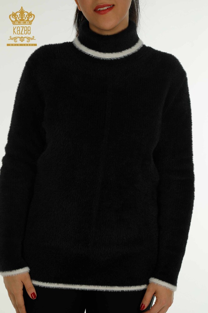 All'ingrosso Maglione di maglieria da donna - Angora - Nero - 30646 | KAZEE - 2