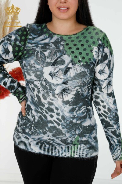 Maglieria Donna all'Ingrosso Maglione Angora Verde - 16000 | KAZEE - 2