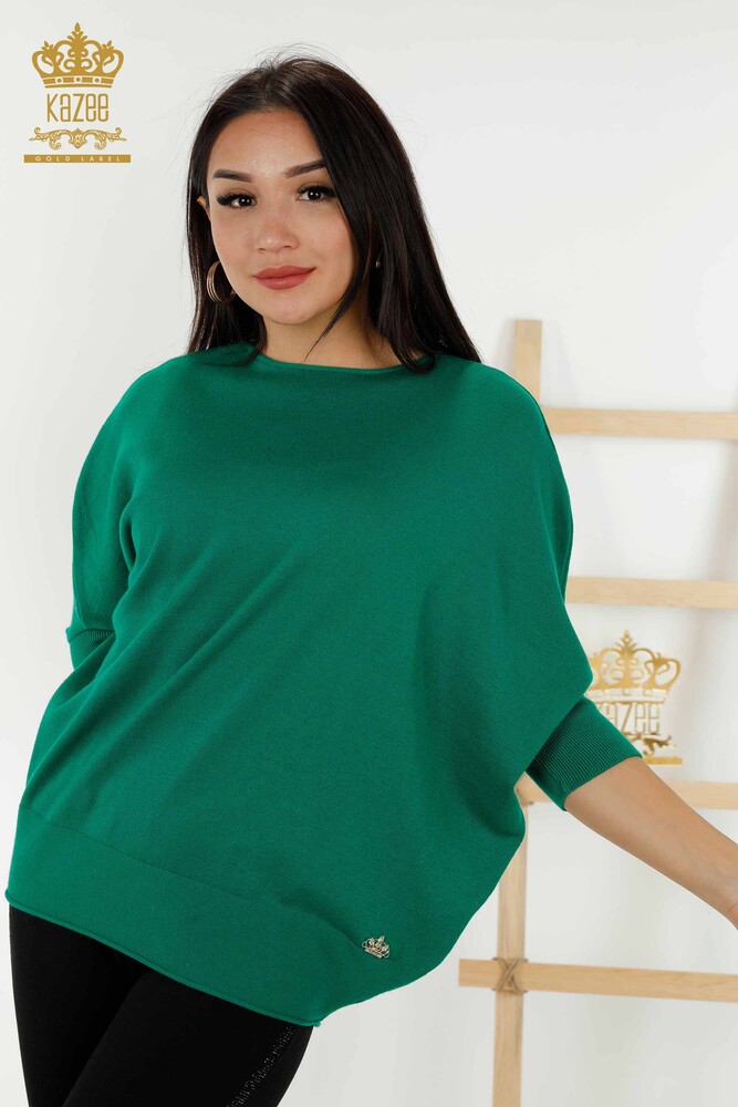 Maglieria da donna all'ingrosso Maglione - Basic - Verde - 30241 | KAZEE - 1