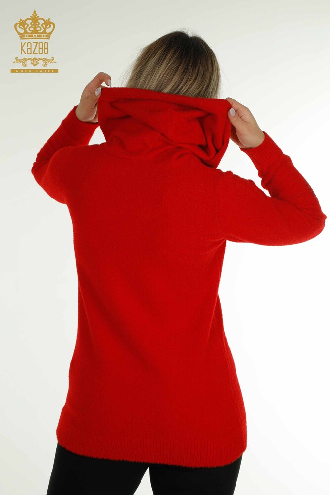 All'ingrosso Maglieria da donna maglione - Con cappuccio - angora - rosso - 40008 | KAZEE - 10