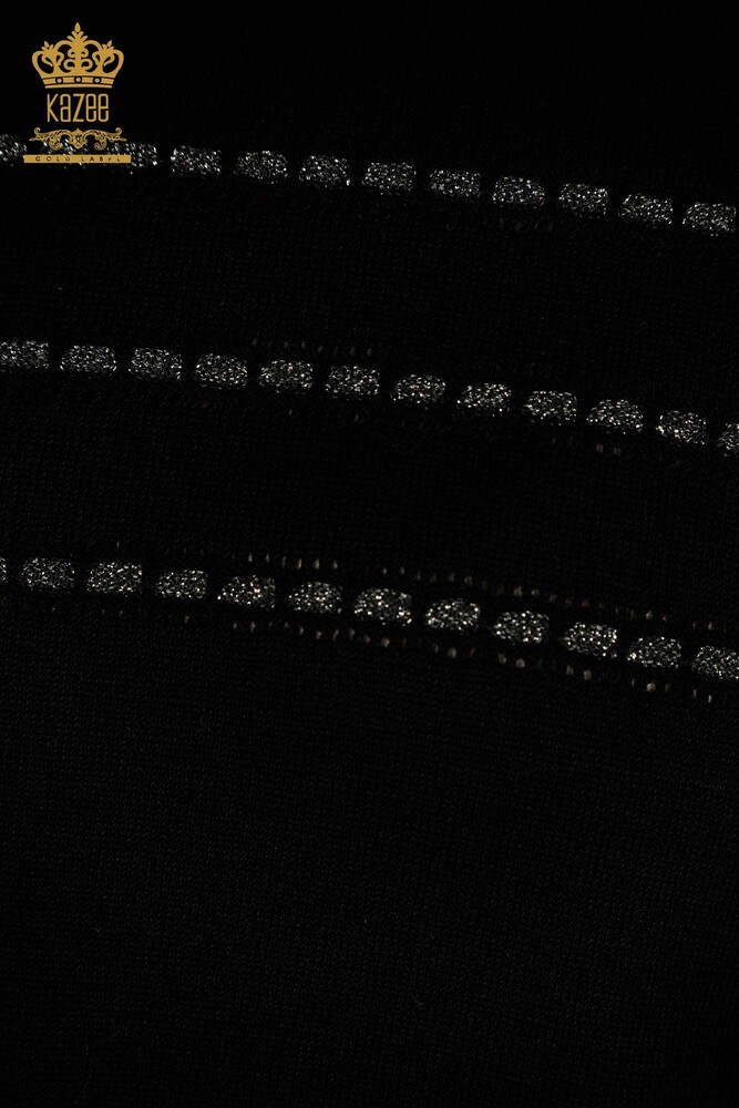 All'ingrosso Maglione Maglieria da Donna - Modello Americano - Nero - 30352 | KAZEE - 3