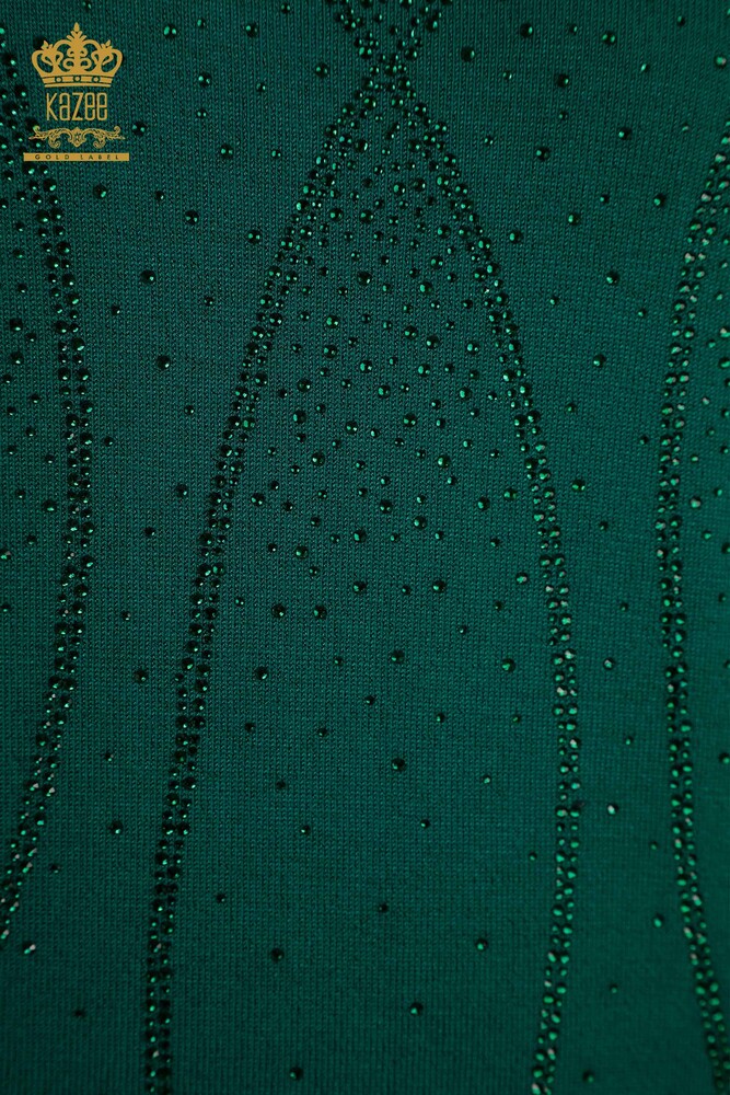 All'ingrosso Maglieria Maglieria da Donna - Modello Americano - Verde - 30686 | KAZEE - 3