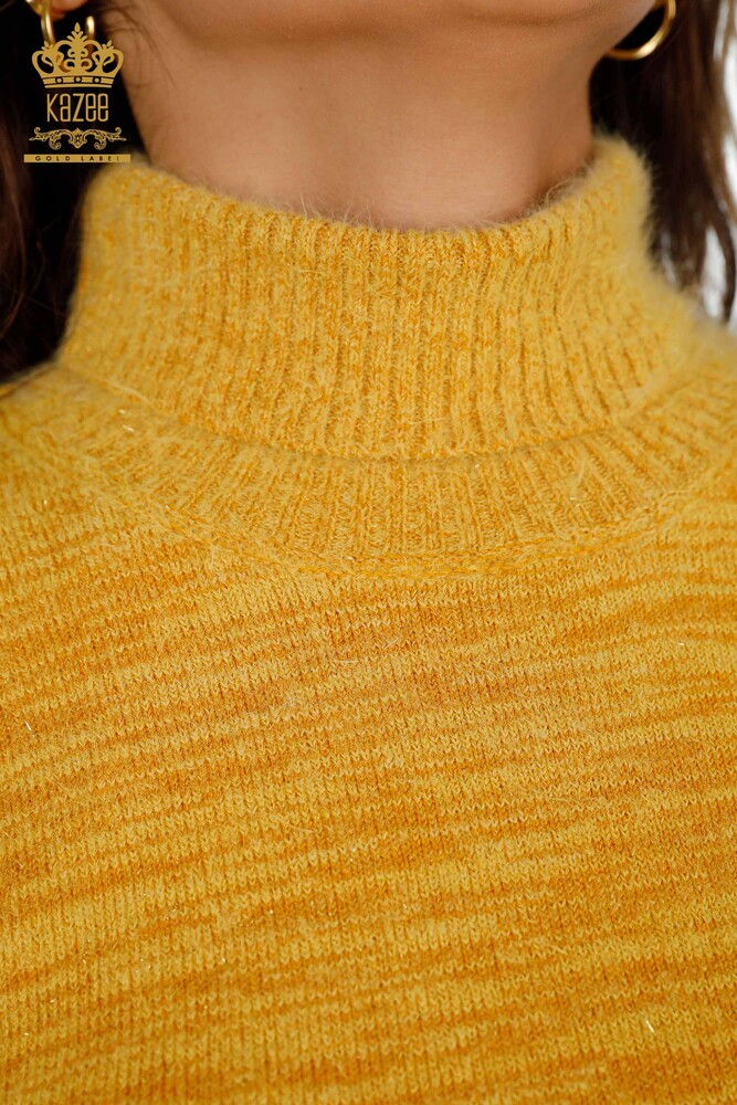 Maglieria da donna all'ingrosso Maglione Transizione glitterata Viscosa - Collo alto - 19080 | KAZEE - 3