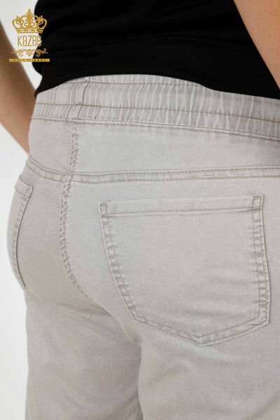 All'ingrosso Pantaloni da donna - Elastico in vita - Grigio - 3500 | KAZEE - 9