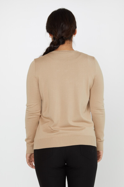 Jersey de Punto con Bordado de Hojas Beige - 31276 | KAZEE (Juego de 3 L-XL-2XL) - 5