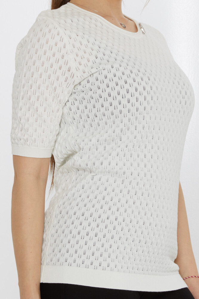 Jersey de Punto con Broche de Hojas Crudo - 31811 | KAZEE (Juego de 3 M-L-XL) - 4