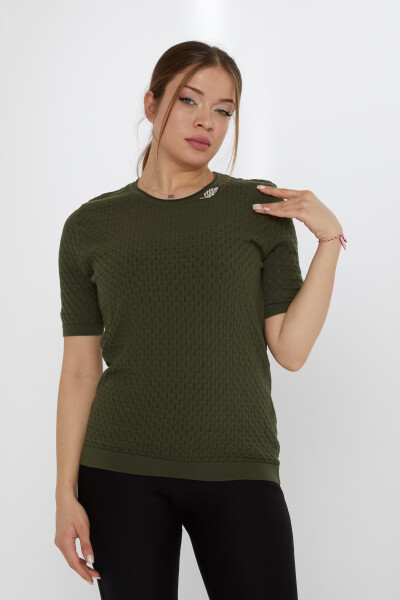 Jersey de Punto con Broche de Hojas Vert - 31811 | KAZEE (Juego de 3 M-L-XL) 