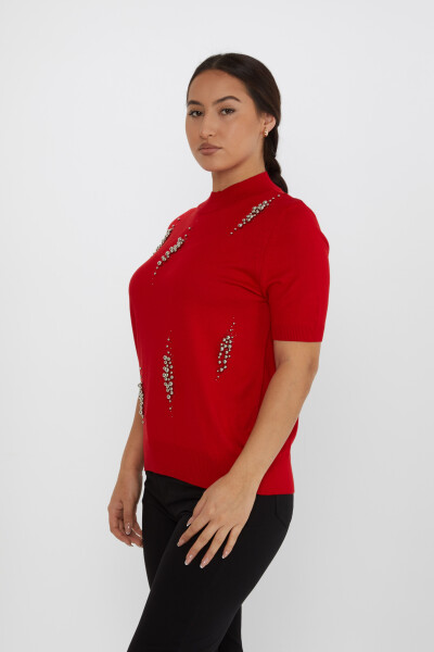 Jersey Punto Bordado Perlas Rojo - 16929 | KAZEE (Juego de 4 L-XL-2XL-3XL) - 2