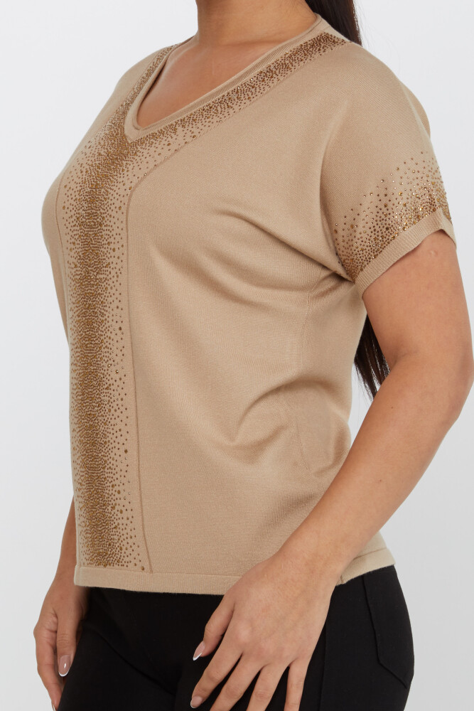 Jersey Punto Bordado Piedra Beige - 30761 | KAZEE (Juego de 4 L-XL-2XL-3XL) - 4