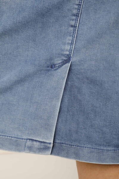 Jupe Détail Noué Bleu - 4257 | KAZEE (Lot de 4 42-44-46-48) - 6