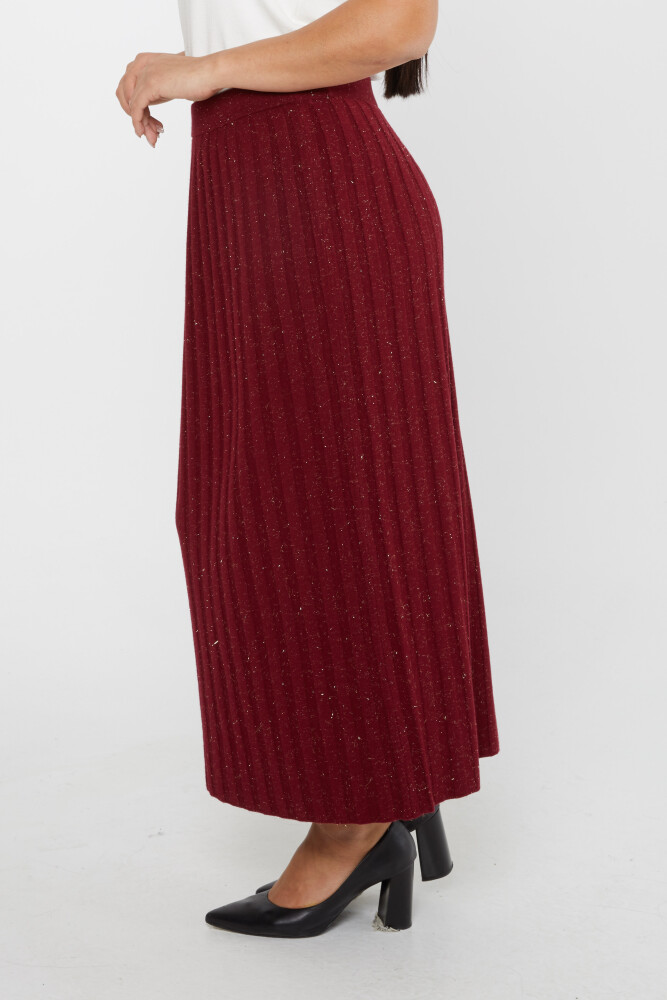 Knit Skirt Glitter Detail Claret Red - 31548 | KAZEE (Set of 3 L-XL-2XL) - 4