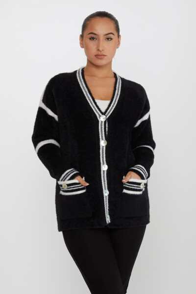 Knitted Cardigan Pocket Detail Black - 30784 | KAZEE (Set of 3 M-L-XL) 