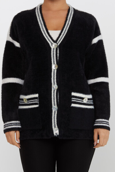 Knitted Cardigan Pocket Detail Black - 30784 | KAZEE (Set of 3 M-L-XL) - 3