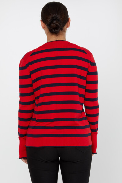 Knitted Cardigan Striped Red-Black- 2425-31108 | KAZEE (Set of 3 S-M-L) - 6