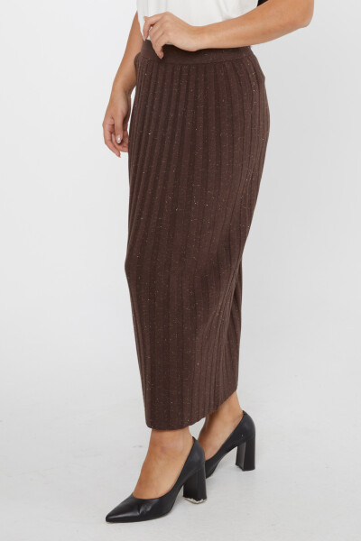 Knitted Skirt Glitter Detail Brown - 31548 | KAZEE (Set of 3 L-XL-2XL) - 5